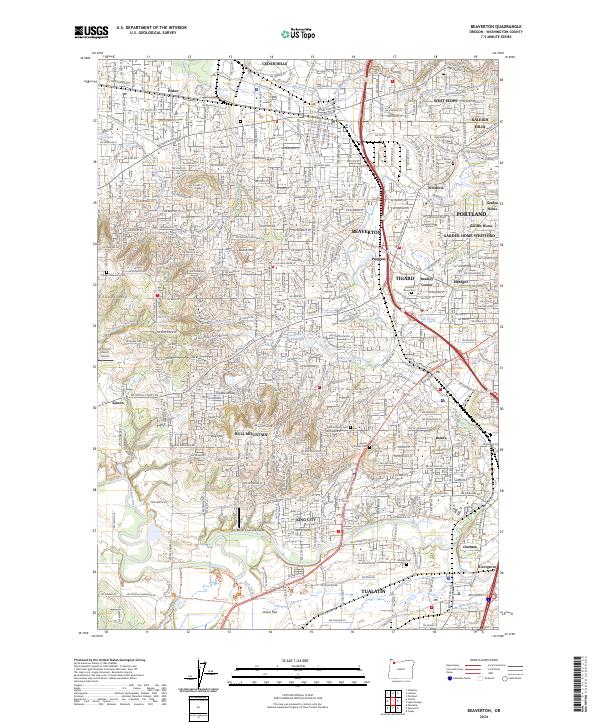 USGS Topographic Map – Beaverton