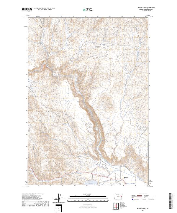 USGS Topographic Map – Becker Creek