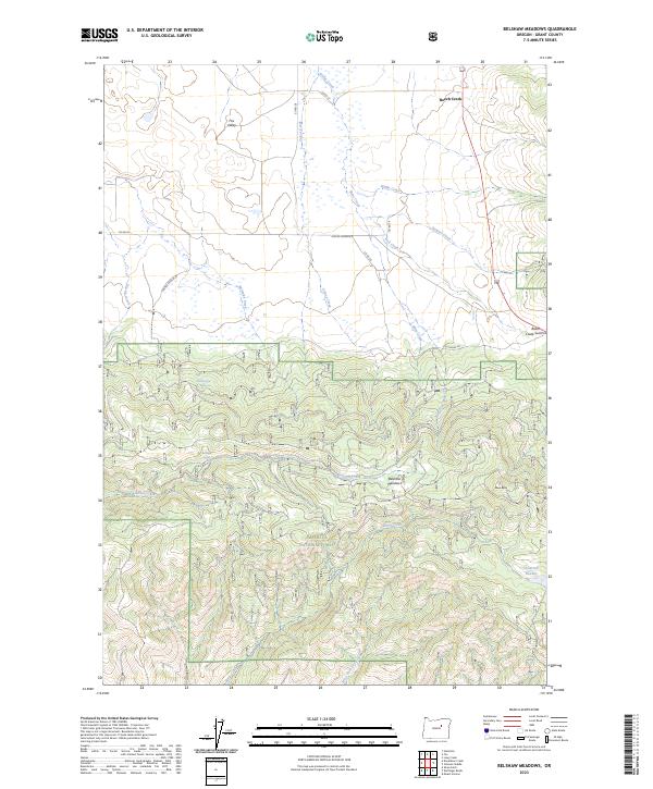 USGS Topographic Map – Belshaw Meadows
