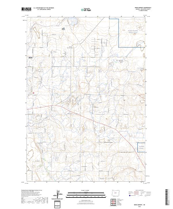 USGS Topographic Map – Bend Airport