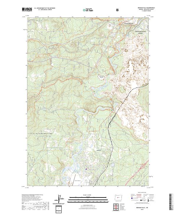 USGS Topographic Map – Benham Falls