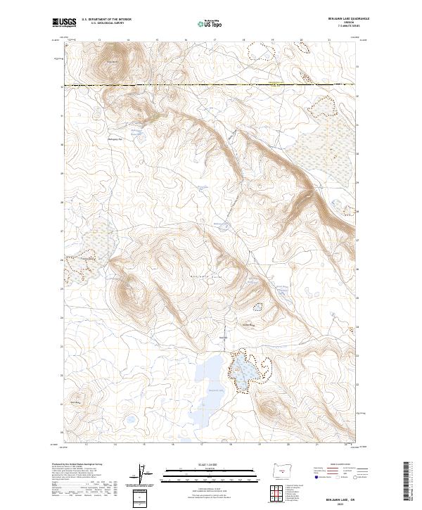 USGS Topographic Map – Benjamin Lake
