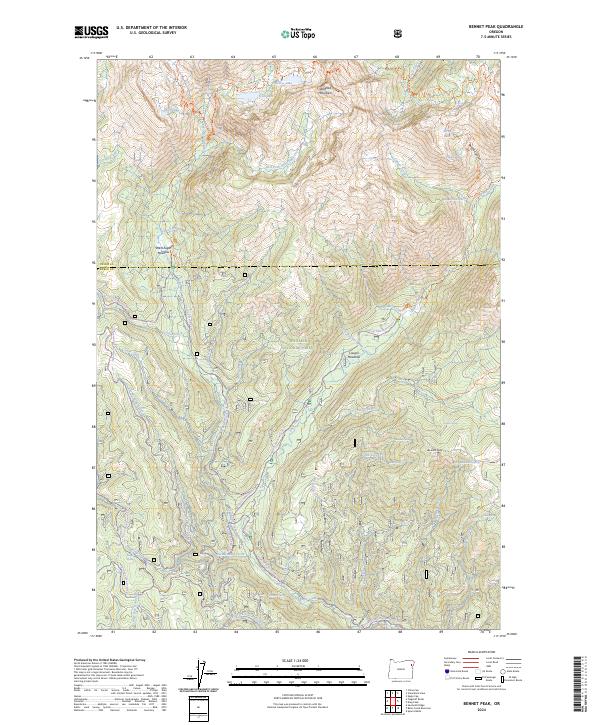 USGS Topographic Map – Bennet Peak