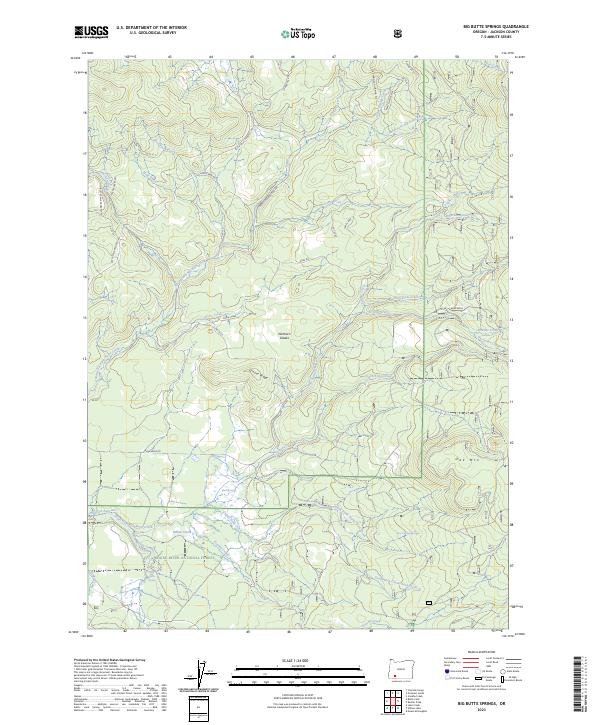 USGS Topographic Map – Big Butte Springs