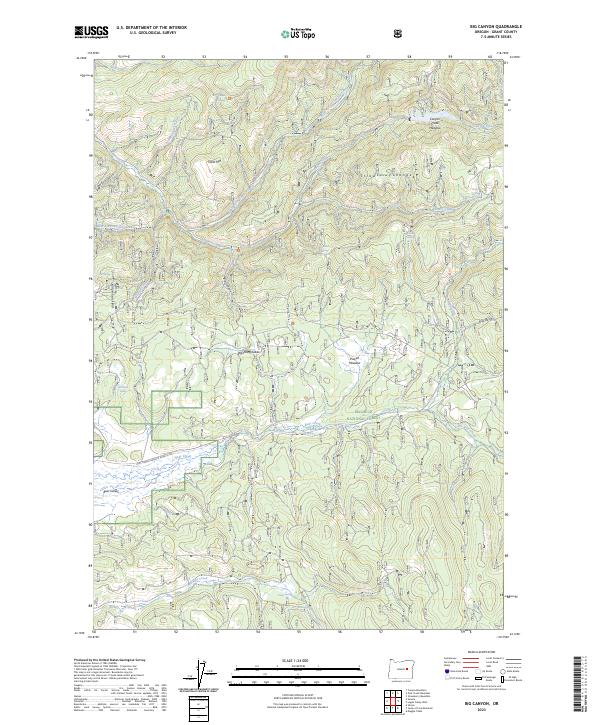 USGS Topographic Map – Big Canyon