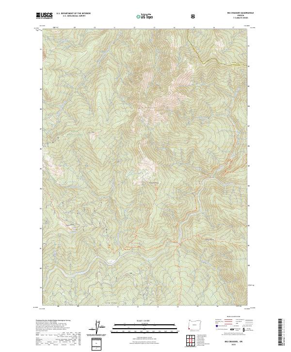 USGS Topographic Map – Big Craggies