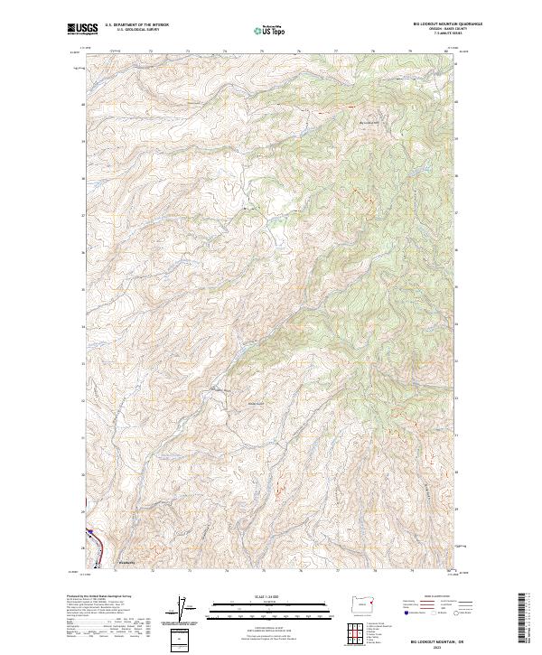 USGS Topographic Map – Big Lookout Mountain