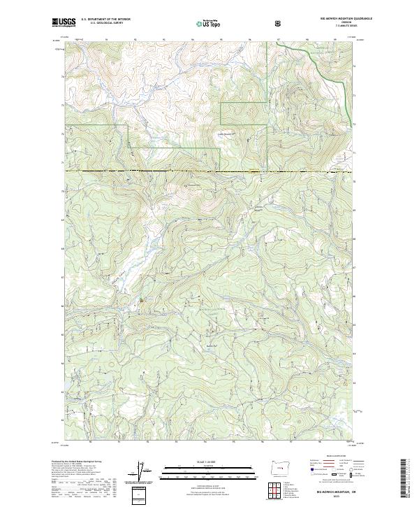 USGS Topographic Map – Big Mowich Mountain