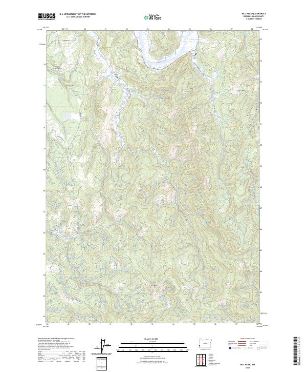 USGS Topographic Map – Bill Peak