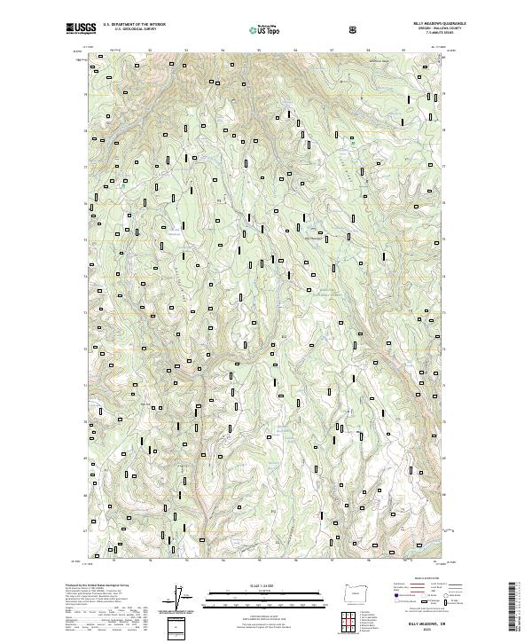 USGS Topographic Map – Billy Meadows