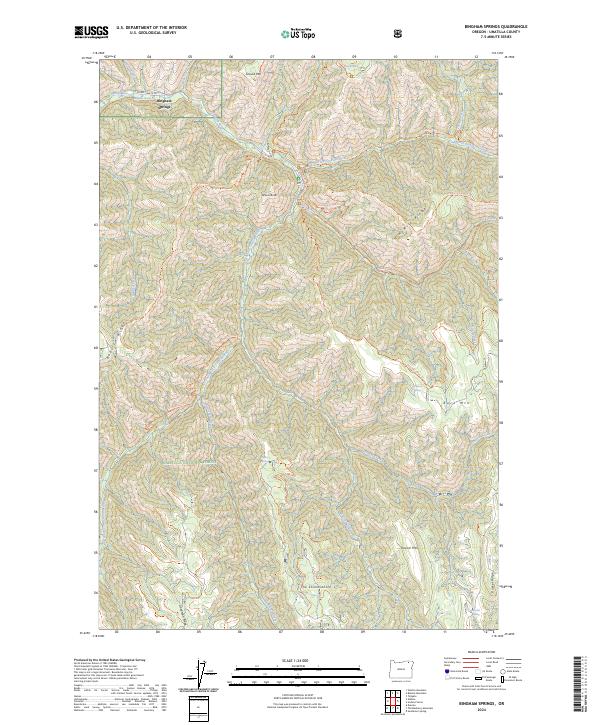 USGS Topographic Map – Bingham Springs