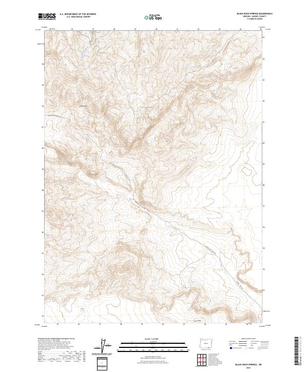 2023 Map of Black Rock Springs, 2023 Print