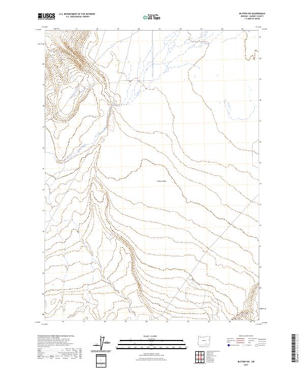 2023 Map of Blitzen SW, 2023 Print