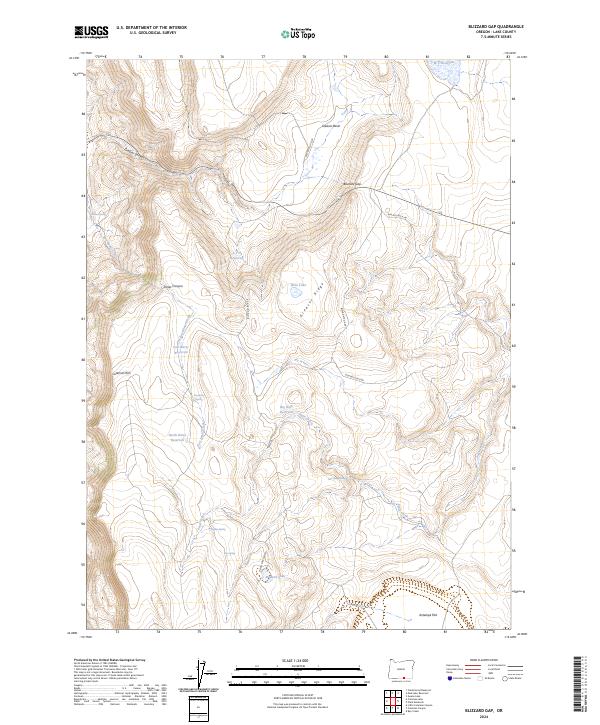 USGS Topographic Map – Blizzard Gap