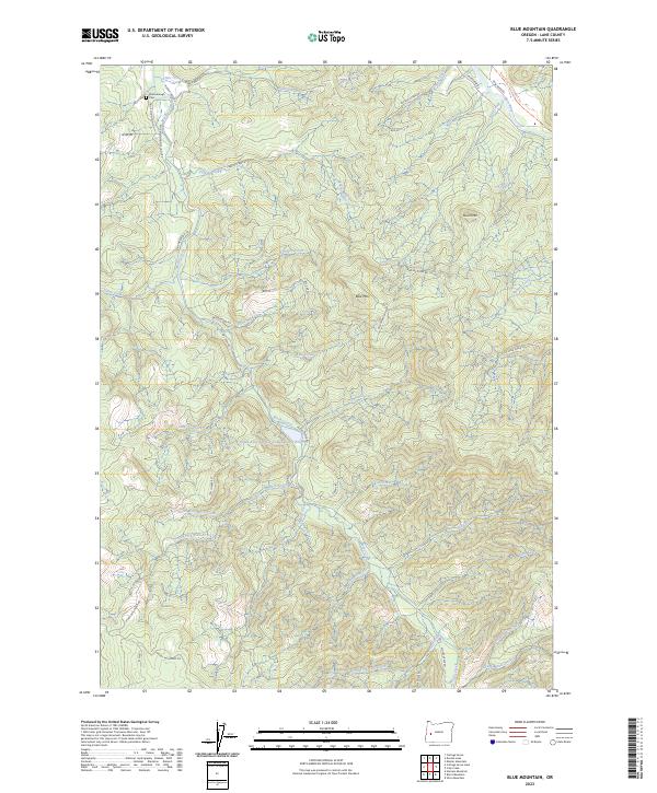 USGS Topographic Map – Blue Mountain