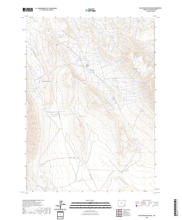 USGS Topographic Map – Blue Mountain Basin