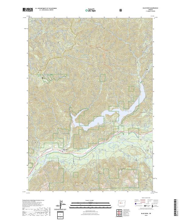USGS Topographic Map – Blue River