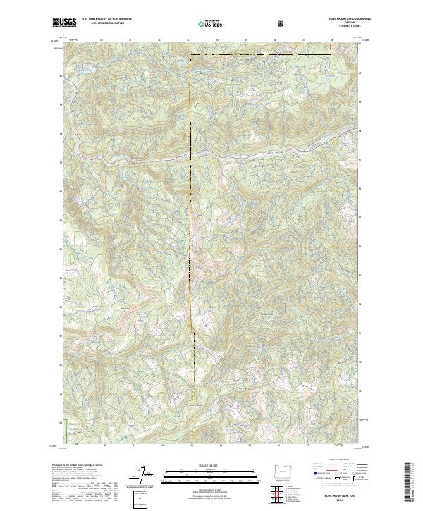 USGS Topographic Map – Bone Mountain