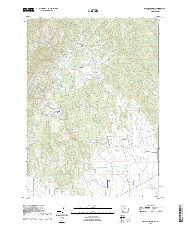 USGS Topographic Map – Boswell Mountain