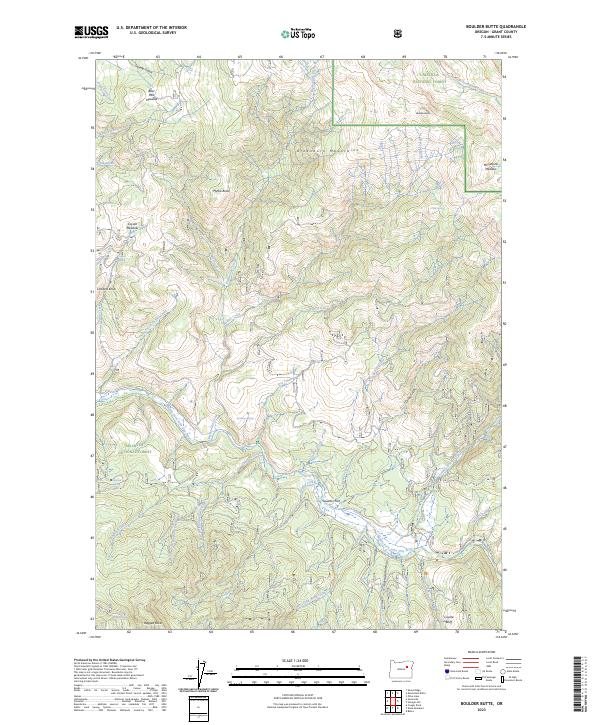 USGS Topographic Map – Boulder Butte