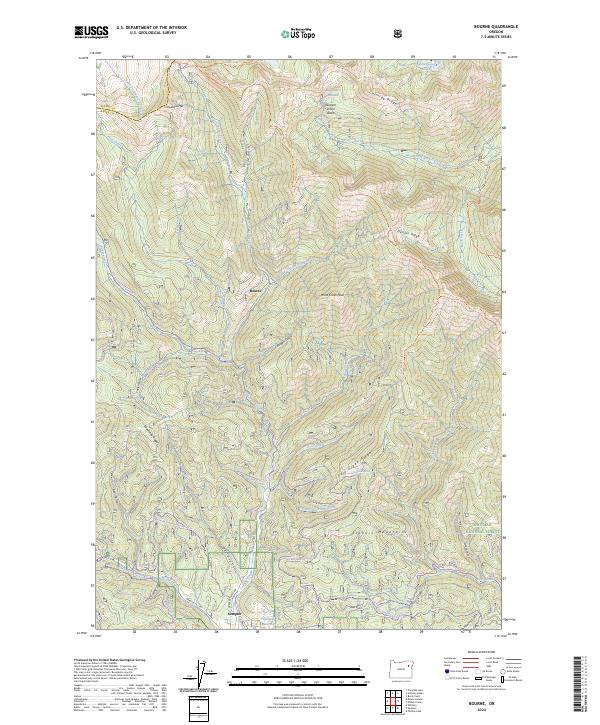 USGS Topographic Map – Bourne