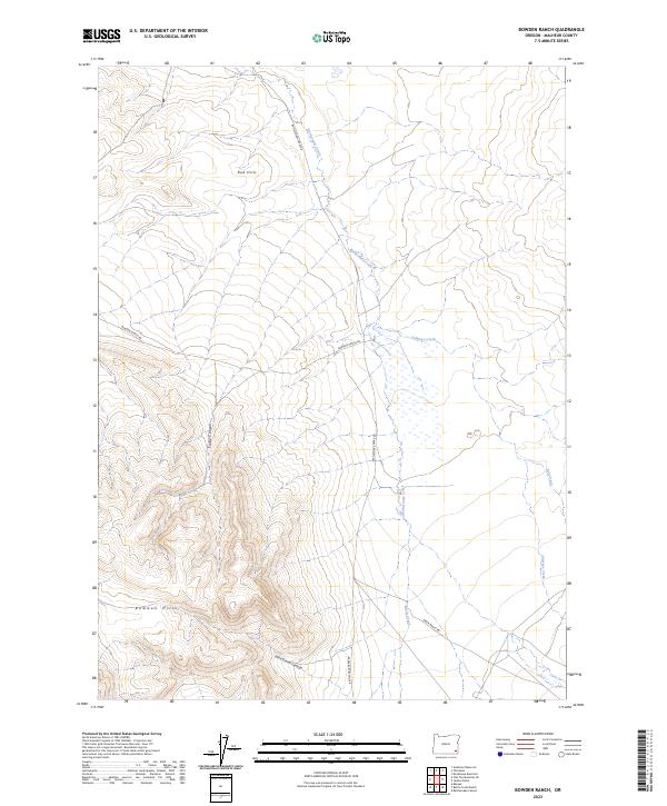 USGS Topographic Map – Bowden Ranch