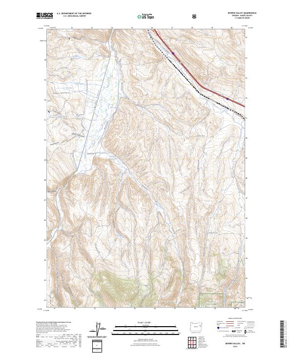 USGS Topographic Map – Bowen Valley