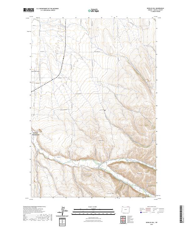 USGS Topographic Map – Bowlus Hill