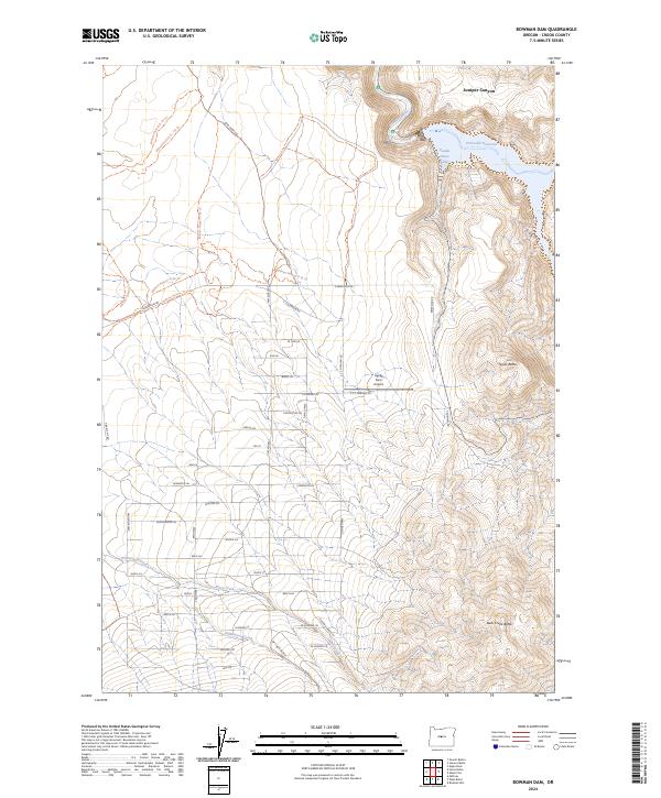USGS Topographic Map – Bowman Dam