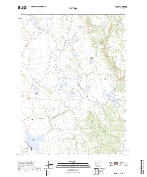 USGS Topographic Map – Brady Butte
