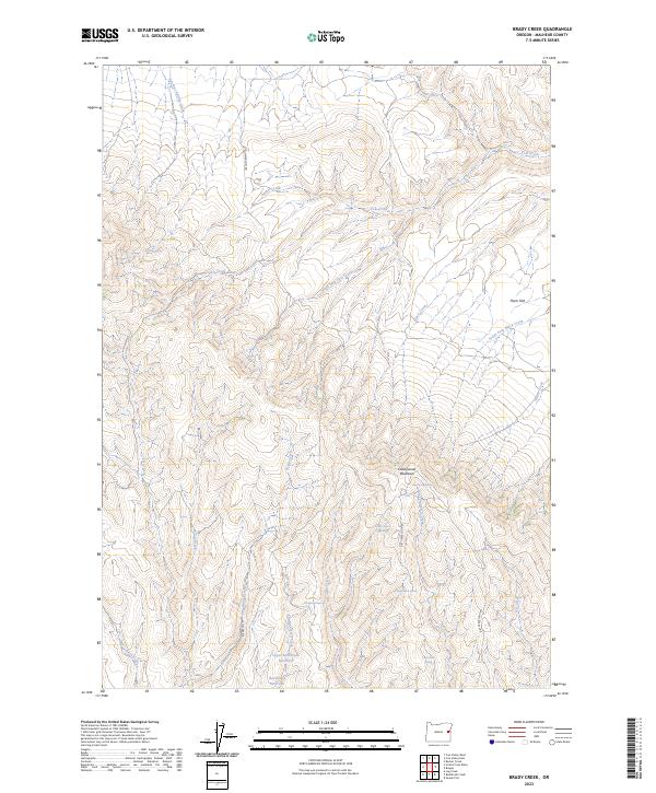 USGS Topographic Map – Brady Creek