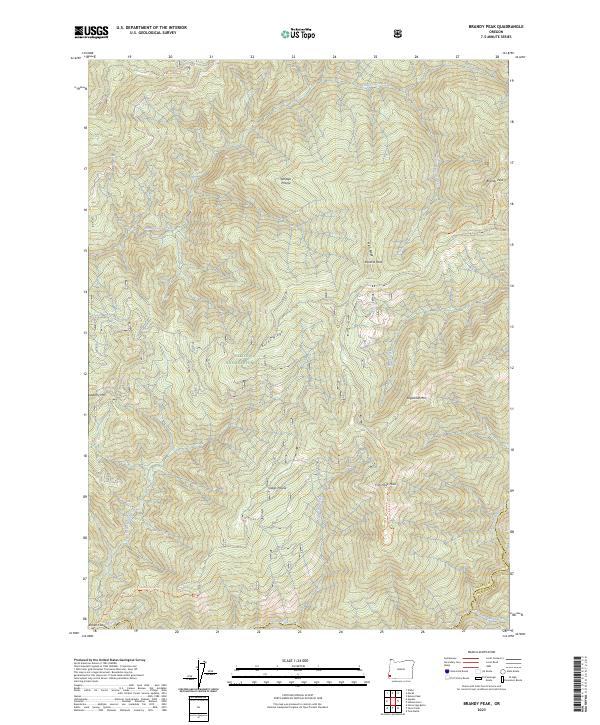USGS Topographic Map – Brandy Peak