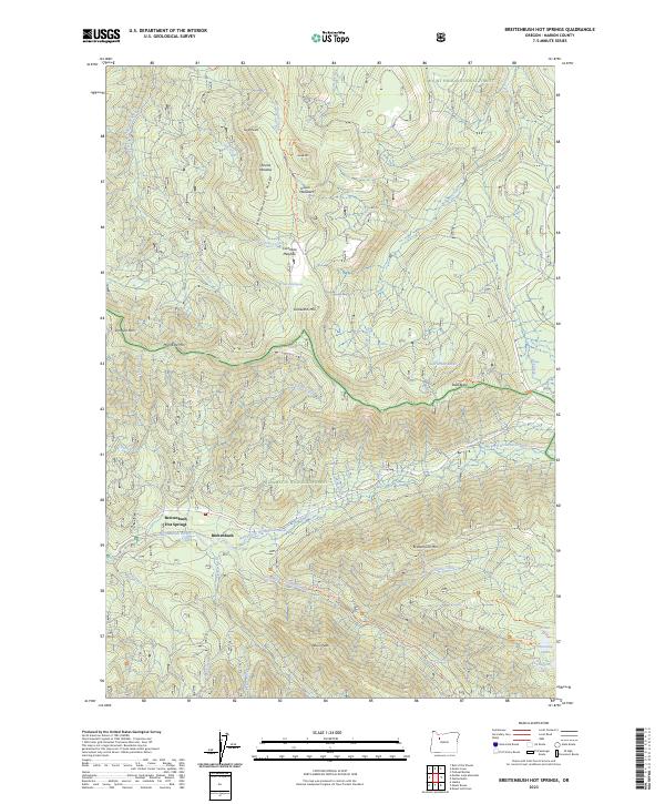 USGS Topographic Map – Breitenbush Hot Springs