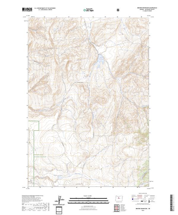 USGS Topographic Map – Brewer Reservoir