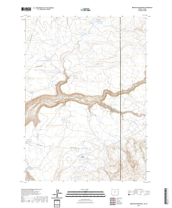 USGS Topographic Map – Brewster Reservoir