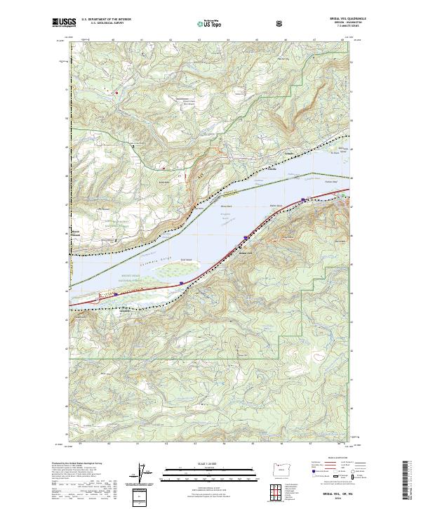 USGS Topographic Map – Bridal Veil
