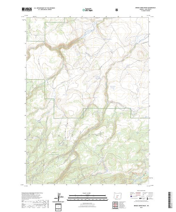 USGS Topographic Map – Bridge Creek Draw