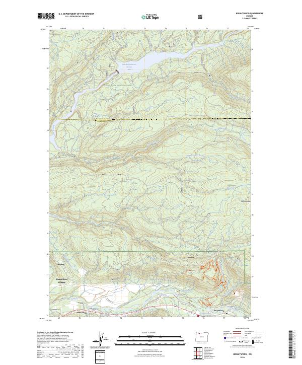 USGS Topographic Map – Brightwood