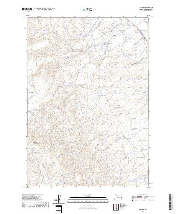 USGS Topographic Map – Brogan