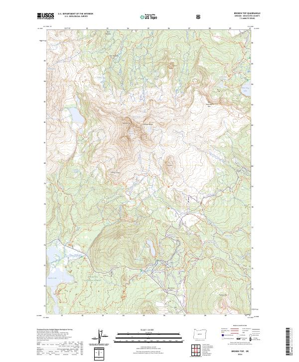 USGS Topographic Map – Broken Top