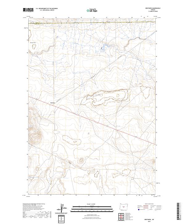 USGS Topographic Map – Brothers