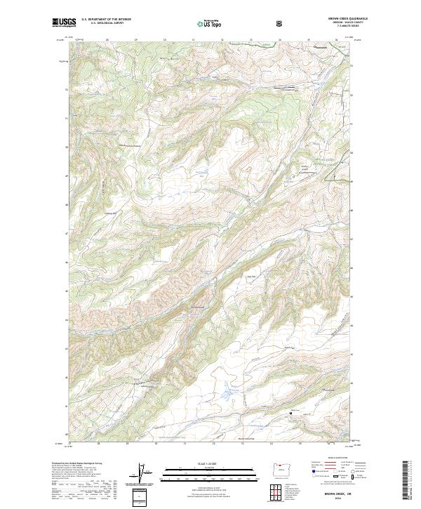 USGS Topographic Map – Brown Creek