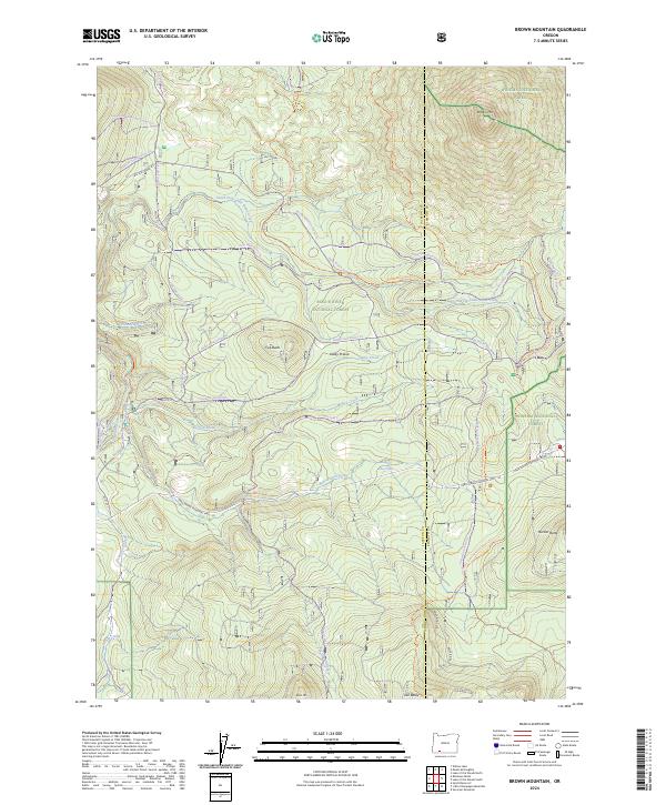 USGS Topographic Map – Brown Mountain