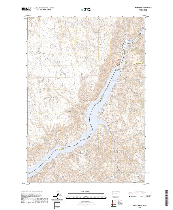 USGS Topographic Map – Brownlee Dam