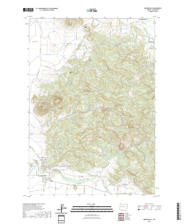 USGS Topographic Map – Brownsville