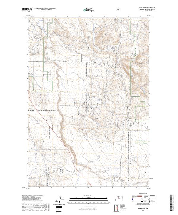 USGS Topographic Map – Buck Butte