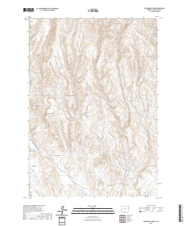 USGS Topographic Map – Buckbrush Creek