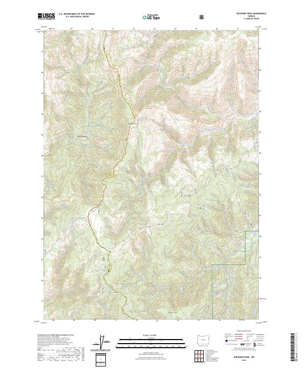 USGS Topographic Map – Buckskin Peak