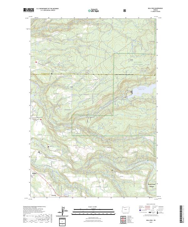 USGS Topographic Map – Bull Run