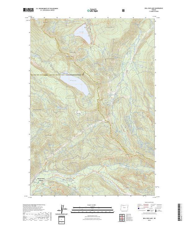 USGS Topographic Map – Bull Run Lake